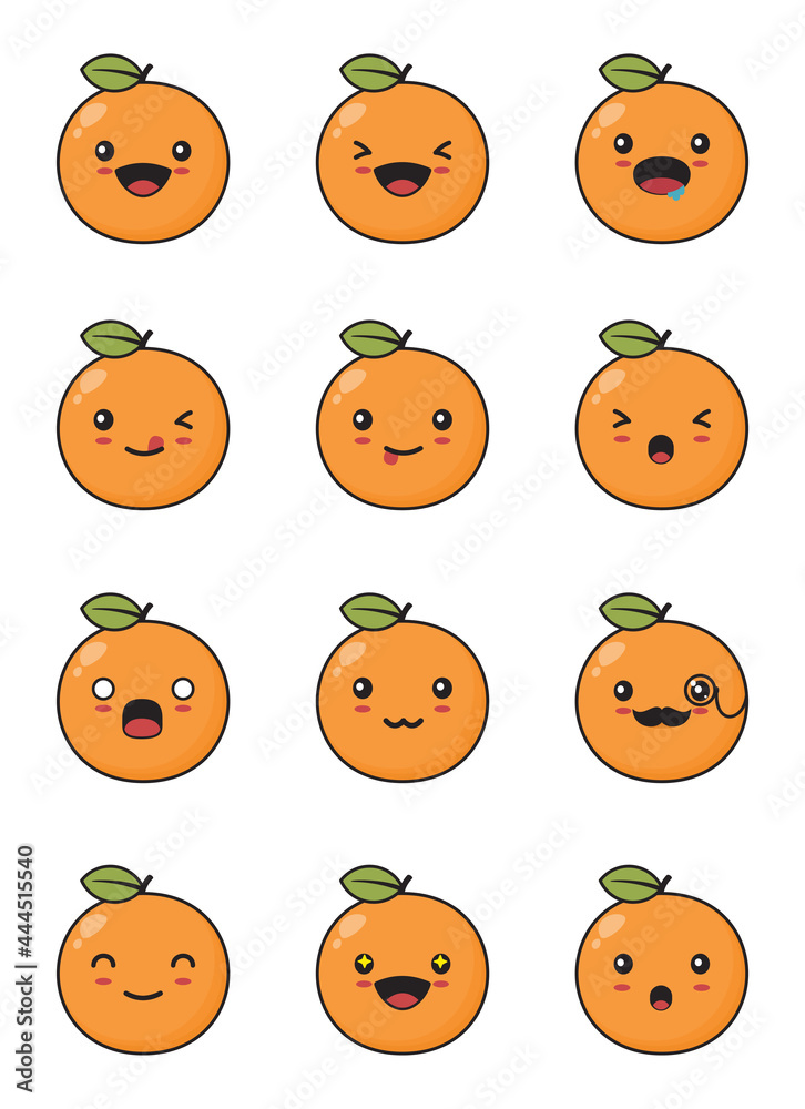 orange fruit cartoon character