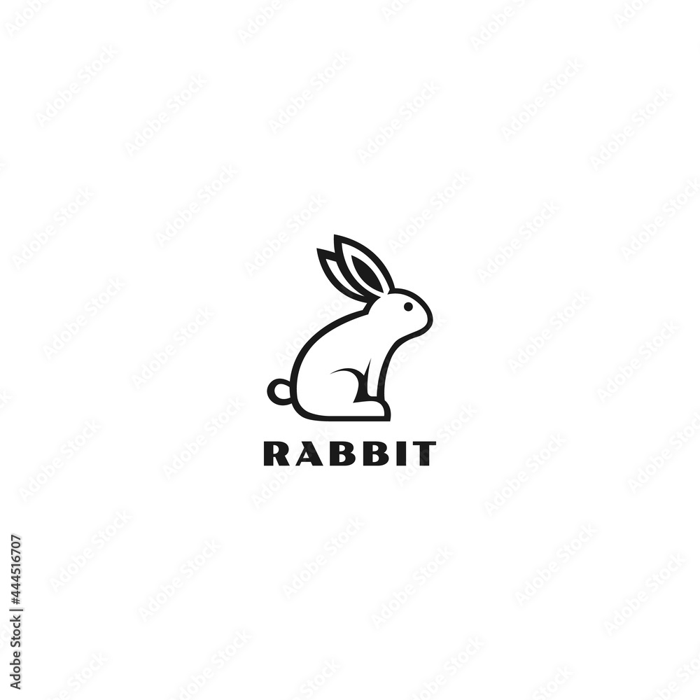 rabbit logo design. logo template rabbit logo design. logo template