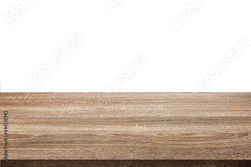 nature wood table isolated on white background