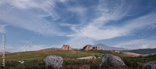 Landscape with clouds and sky