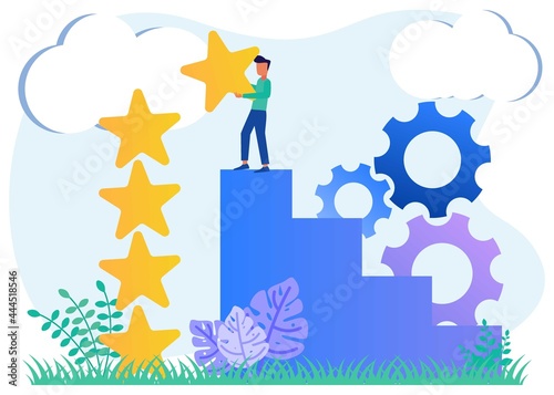 Illustration vector graphic cartoon character of feedback