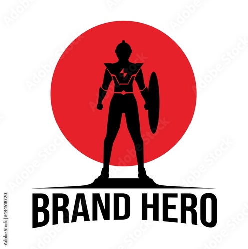 hero logo creative simple design vector