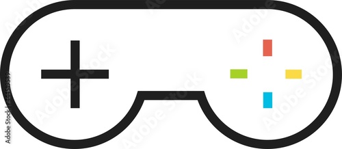 Gamepad, joypad, icon. Video game controller vector illustration.