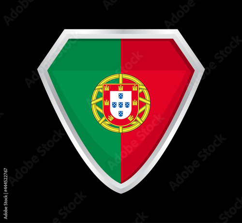Free Download Portugal flag vector. The sign of the Portuguese state. A shield with a red and green canvas - GFXLoad