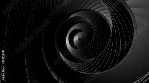 Wallpaper Mural abstract geometric looped bg with rings form complex twisted spiral and light effects. Rings flash neon multicolor lights. Neon ring bulbs for show or events, festivals or concerts, vj night clubs. Torontodigital.ca