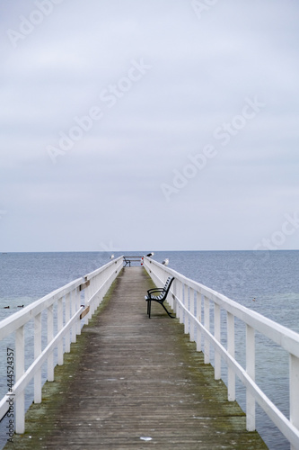 wooden pier on the sea