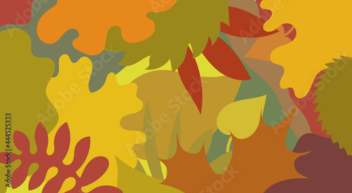 Autumn background with various leaves