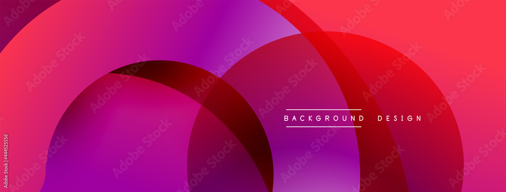 Abstract overlapping lines and circles geometric background with gradient colors Abstract overlapping lines and circles geometric background with gradient colors