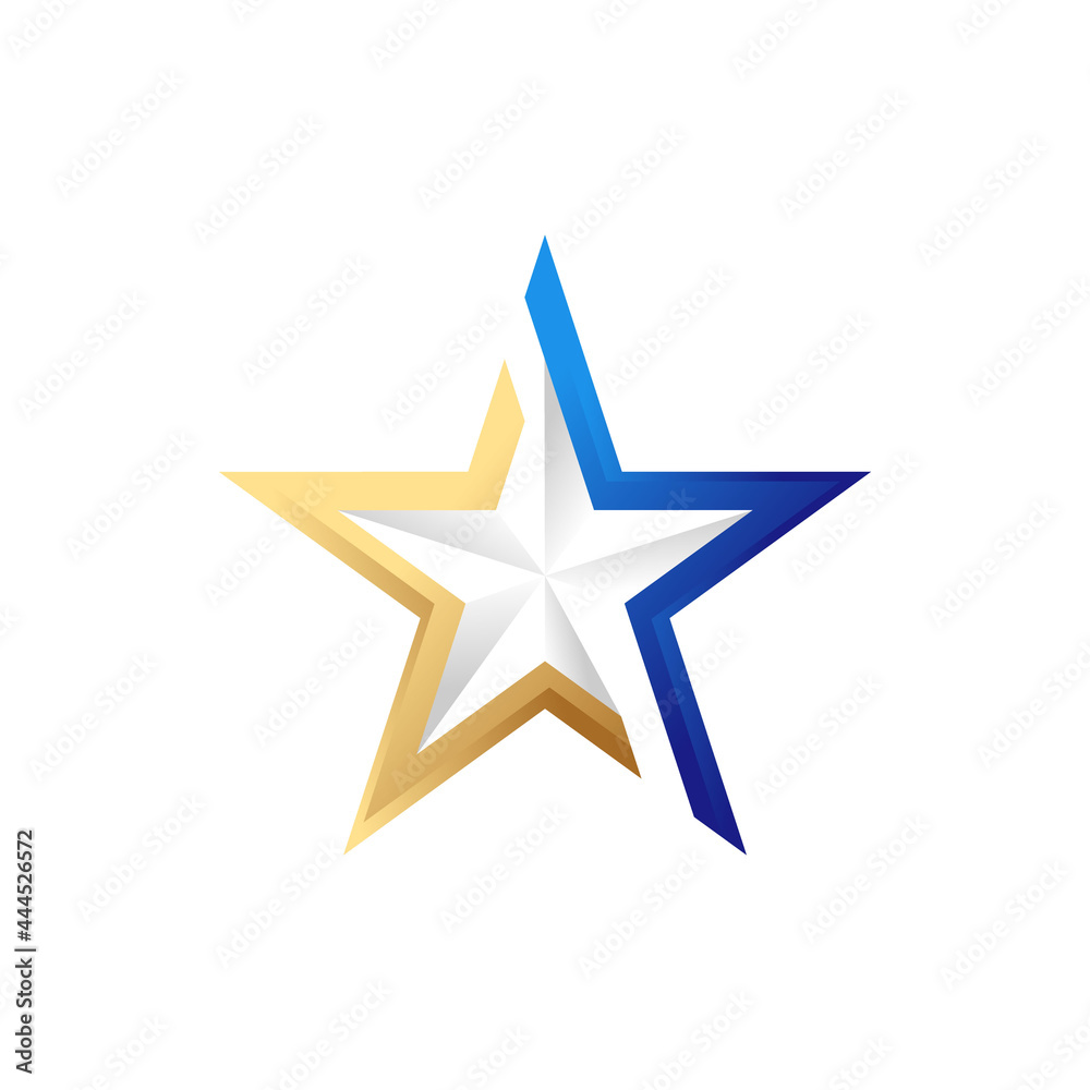 Abstract Star Logo icon Design Vector template. Simple and Elegant Star Logo design concept. Star Logo icon vector design template for business, branding, company, website, symbol, corporate, logo.