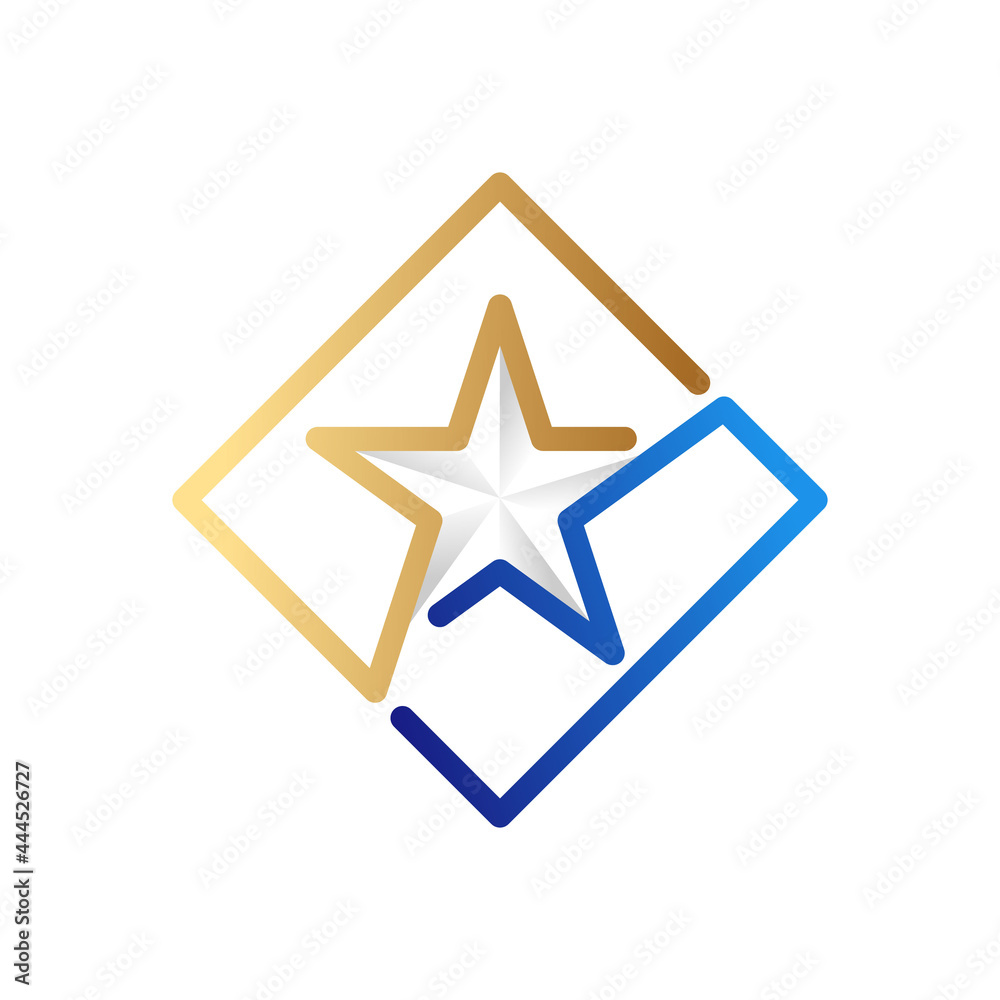 Abstract Star Logo icon Design Vector template. Simple and Elegant Star Logo design concept. Star Logo icon vector design template for business, branding, company, website, symbol, corporate, logo.
