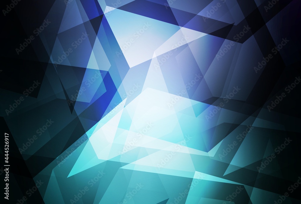 Fototapeta premium Dark Blue, Green vector polygonal template.