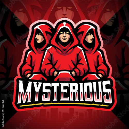 Mysterious esport mascot logo design
