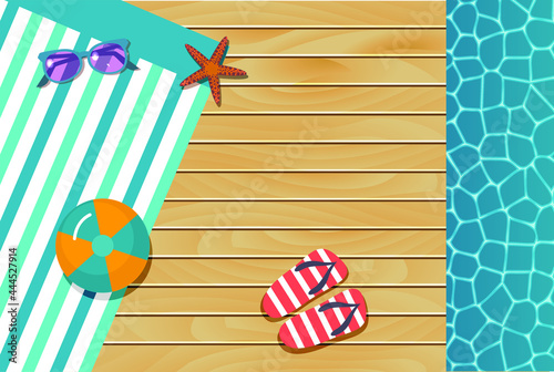  vector background template for summer holidays