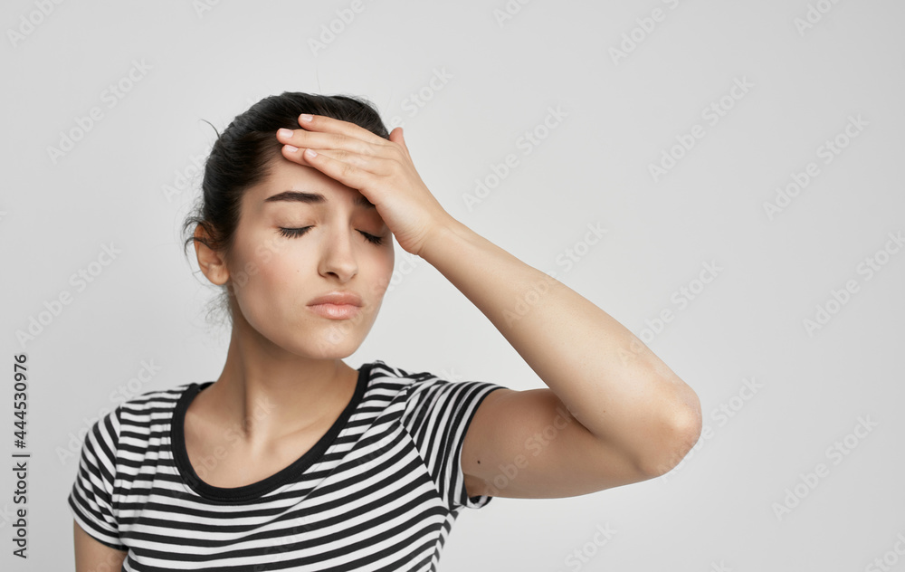 woman with headache health problems depression emotions woman with headache health problems depression emotions