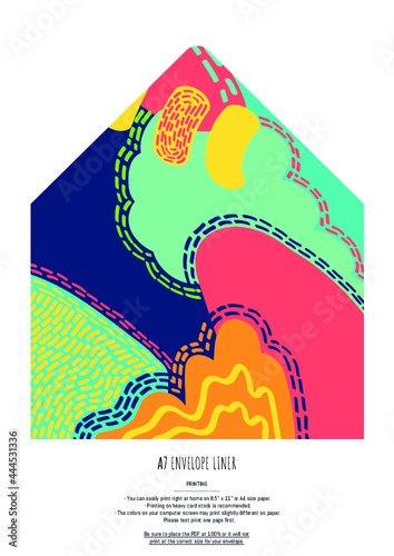 A7 Envelope Liner Template	
