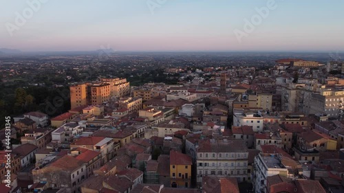 Veduta aerea del centro storico di Velletri, a poca distanza da Roma. photo