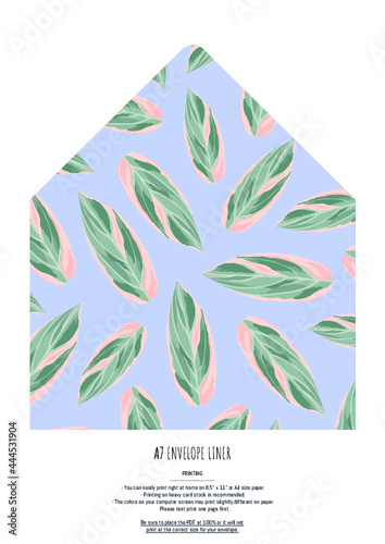 A7 Envelope Liner Template	
