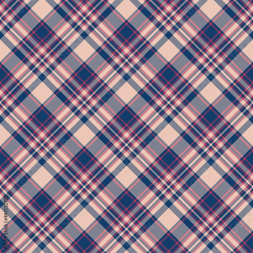 Plaid seamless pattern. Vector background of textile ornament. Flat fabric design.