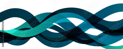 Wallpaper Mural Abstract background - transparent overlapping wavy lines on white pattern. Vector Illustration For Wallpaper, Banner, Background, Landing Page Torontodigital.ca