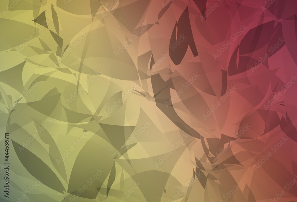 Light Green, Red vector template with chaotic poly shapes.