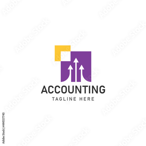 Accounting financial logo business icon vector illustration © Martin