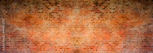 Red brick background. High resolution panorama