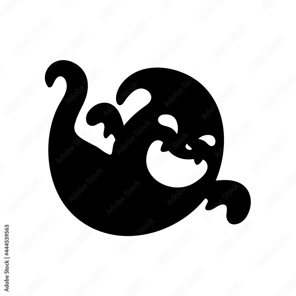 A cartoon white evil ghost that has fun haunting people on Halloween. A cartoon white evil ghost that has fun haunting people on Halloween.