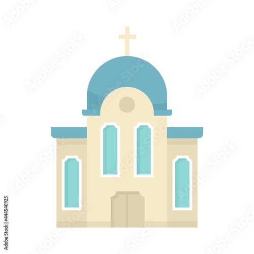 Christian church icon flat isolated vector