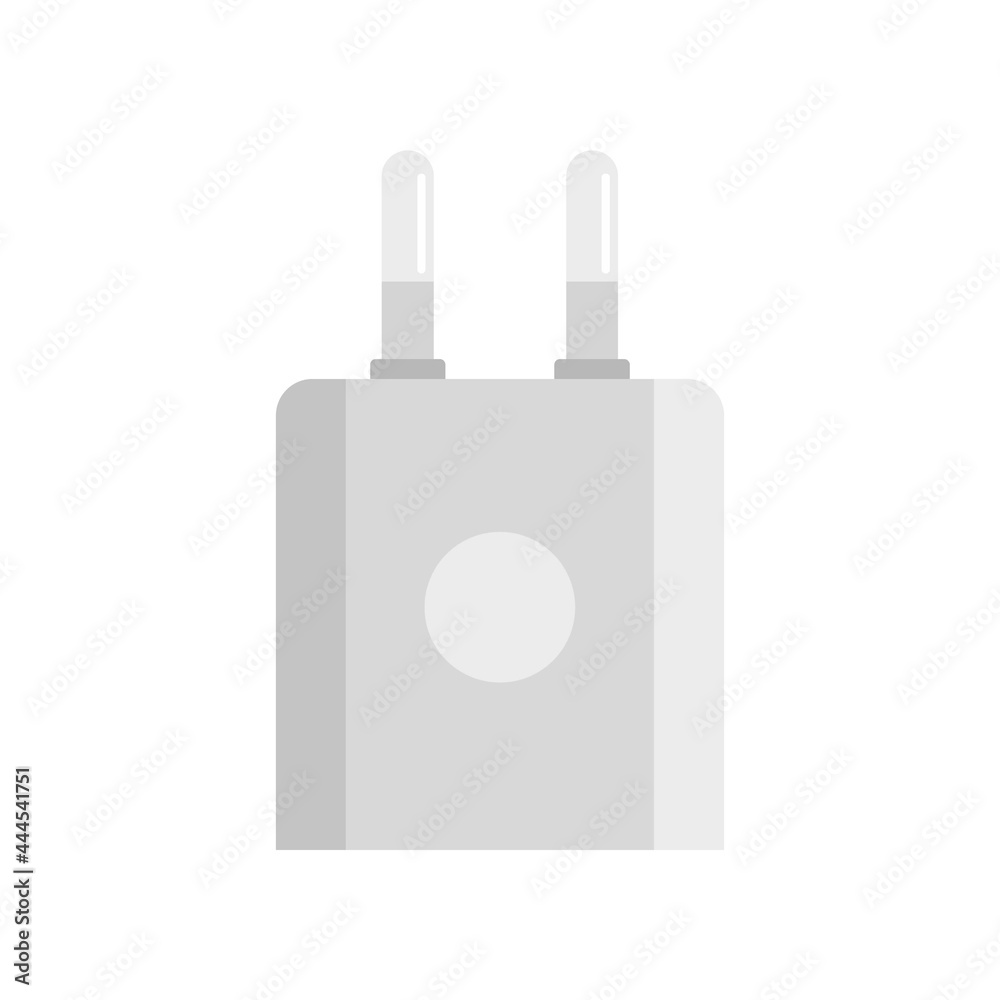 Smartphone plug icon flat isolated vector Smartphone plug icon flat isolated vector