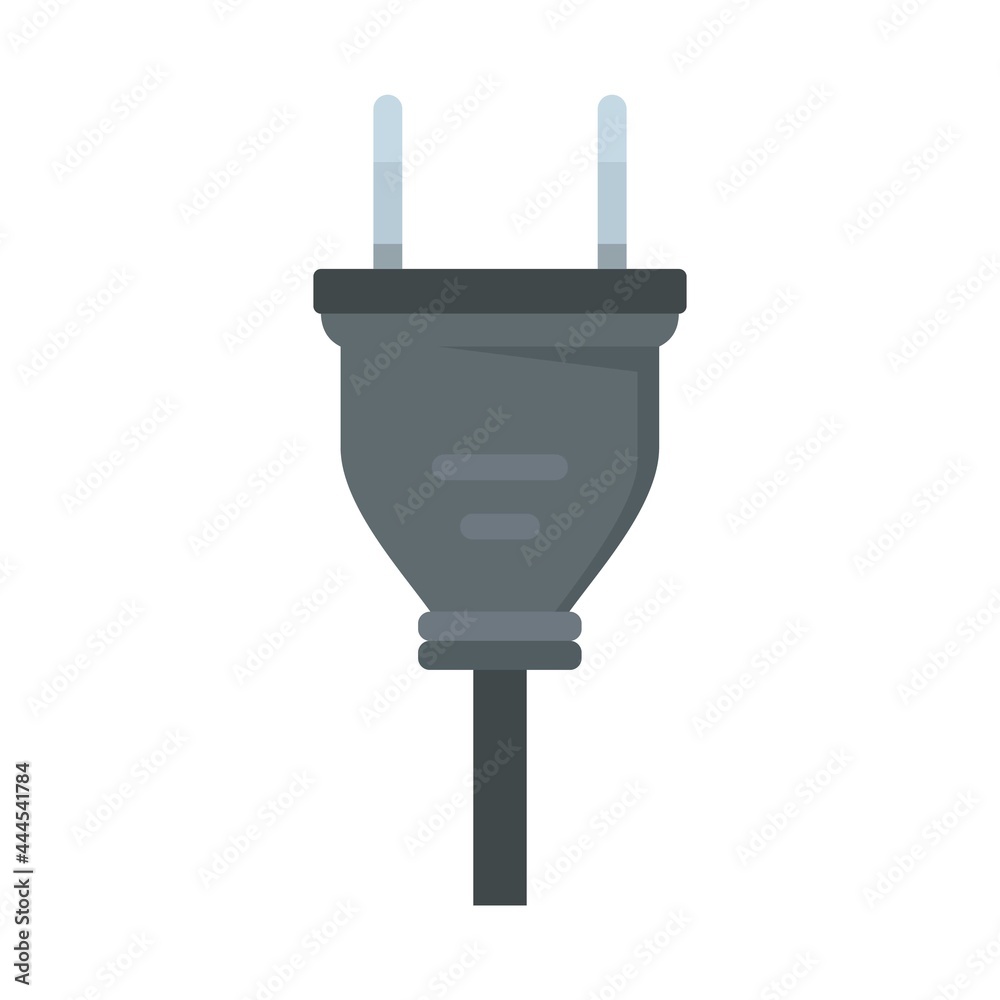 Retro wire plug icon flat isolated vector Retro wire plug icon flat isolated vector