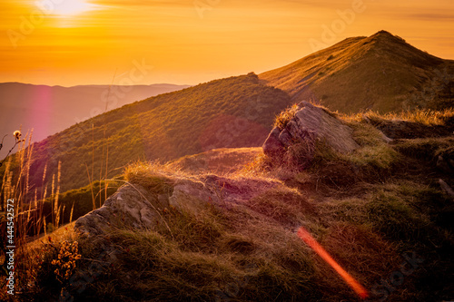 Zachód słońca nad Połoniną Wetlińską | Bieszczady, Polska