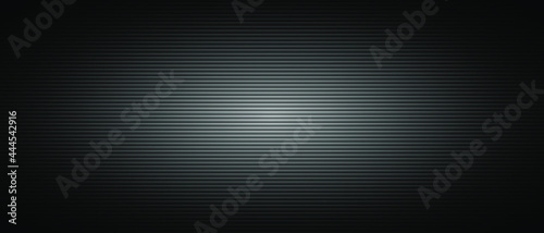 Horizontal black and white stripes with shadow. Modern dark texture vector background.