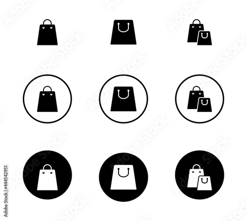 shopping bag icon set  shopping bag symbol for your web site 