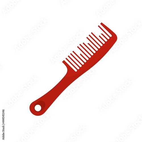 Broken comb icon flat isolated vector