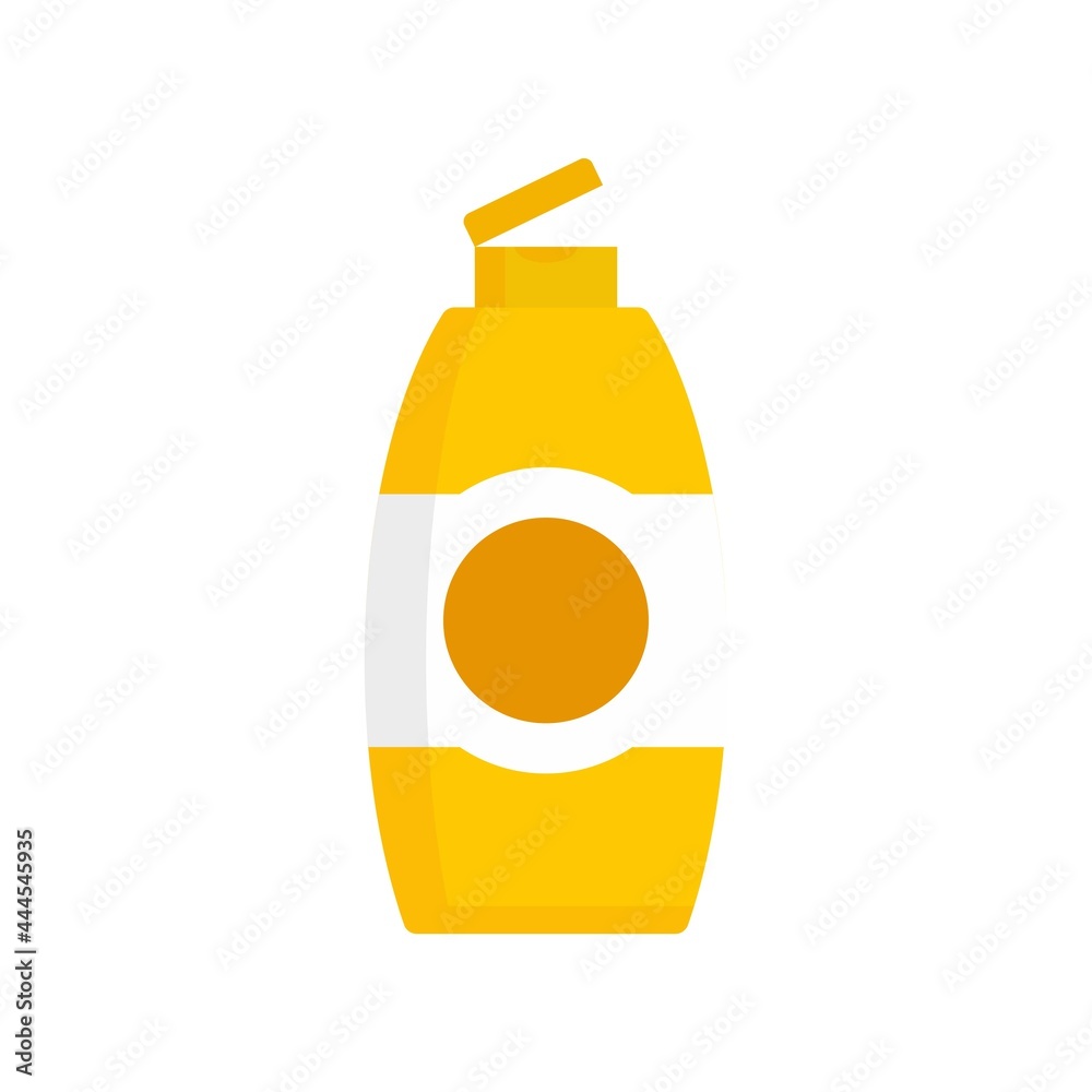 Used shampoo bottle icon flat isolated vector Used shampoo bottle icon flat isolated vector
