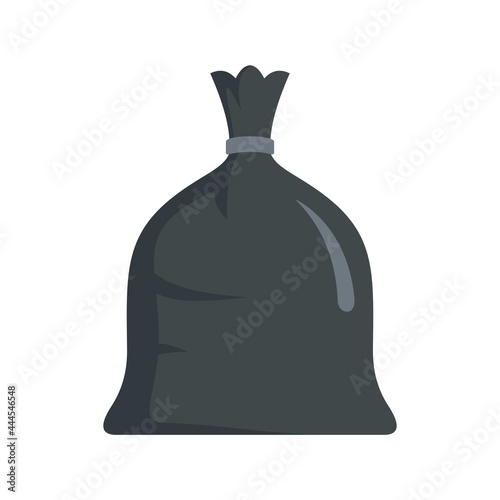 Garbage bag icon flat isolated vector