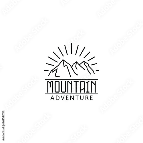 Vintage Retro  Mountain logo design for Outdoor Adventure 
