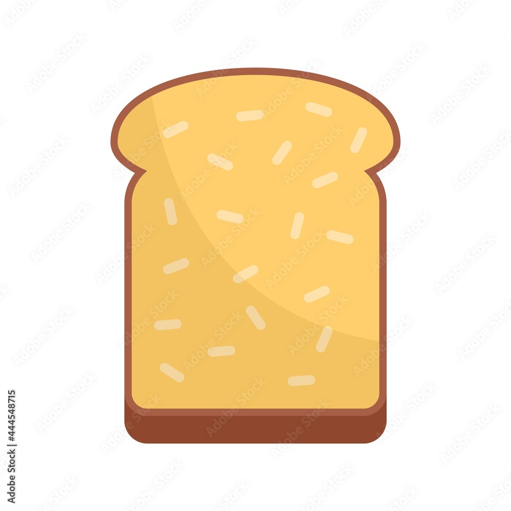 Breakfast toast icon flat isolated vector Breakfast toast icon flat isolated vector