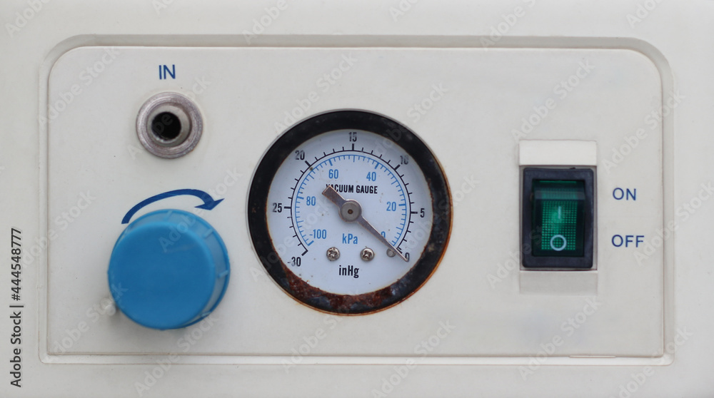 Electric meter and on and off button Stock Photo | Adobe Stock