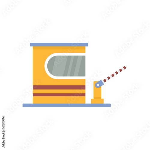 Toll road barrier icon flat isolated vector