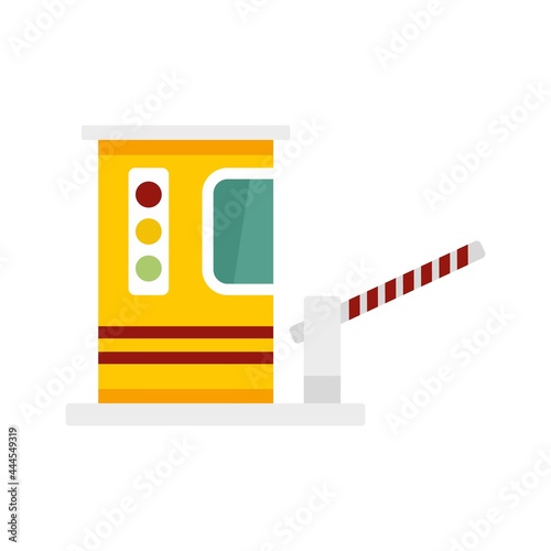 Road post icon flat isolated vector