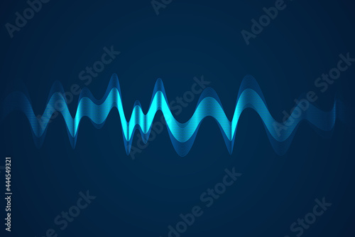 Sound wave background. Wave of musical soundtrack