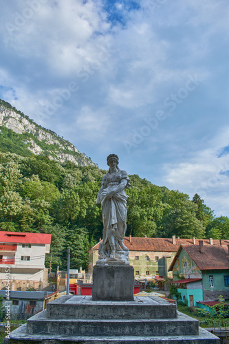 Statue of Goddess Diana in Baile Herculane Romania photo