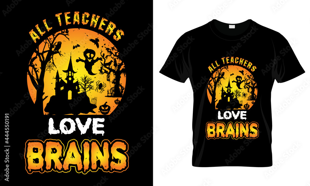 All Teachers Halloween T-shirts Design