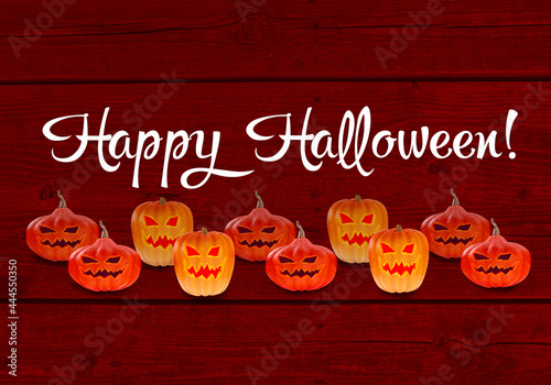 Happy Halloween logo. Backg...