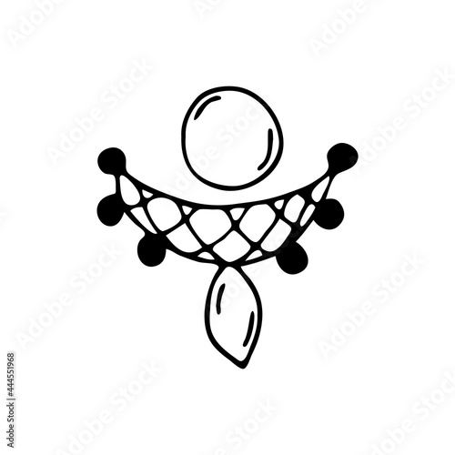 Doodle element for magic, Halloween. Hand-drawn image for various designs. magic amulet
