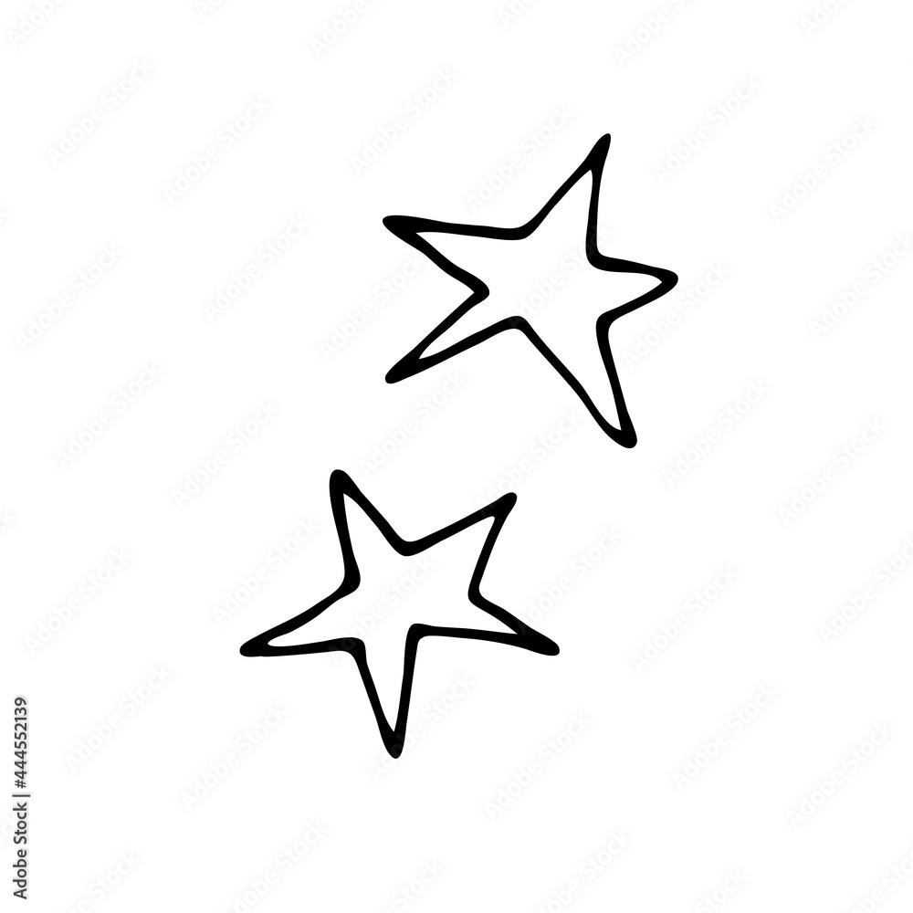 Doodle element for magic, Halloween. Hand-drawn image for various designs. stars Doodle element for magic, Halloween. Hand-drawn image for various designs. stars