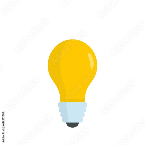 Idea bulb icon flat isolated vector