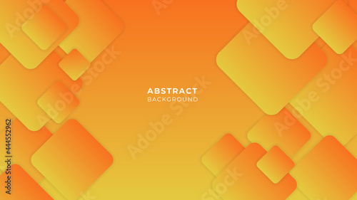 abstract colorful geometric shape background with orange yellow theme. Suit for business presentation template, banner design, and social media design background
