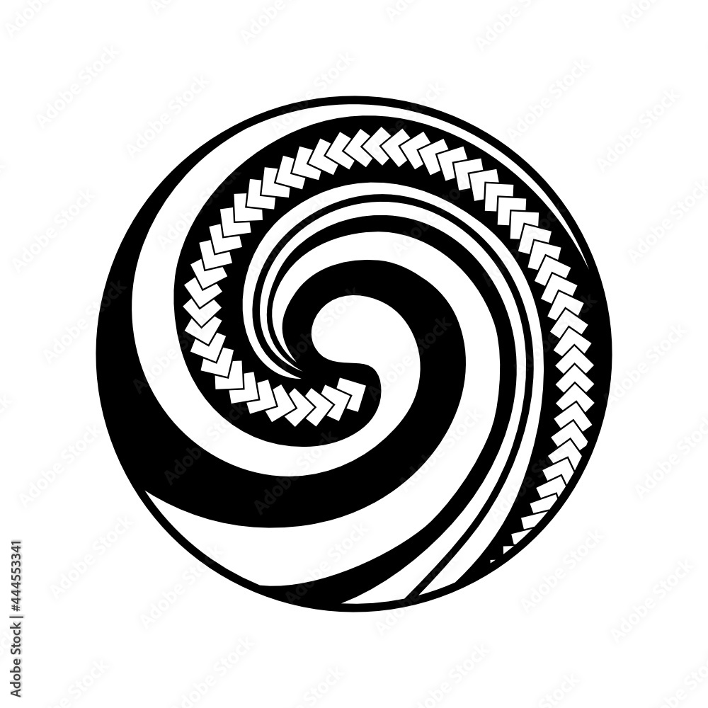 Koru. Maori symbol is a spiral shape based on silver fern frond Koru. Maori symbol is a spiral shape based on silver fern frond
